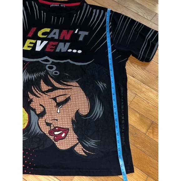 Contender XL T Shirt Black Graphic Novelty I Can't Even Comic Book Tee - Picture 6 of 8